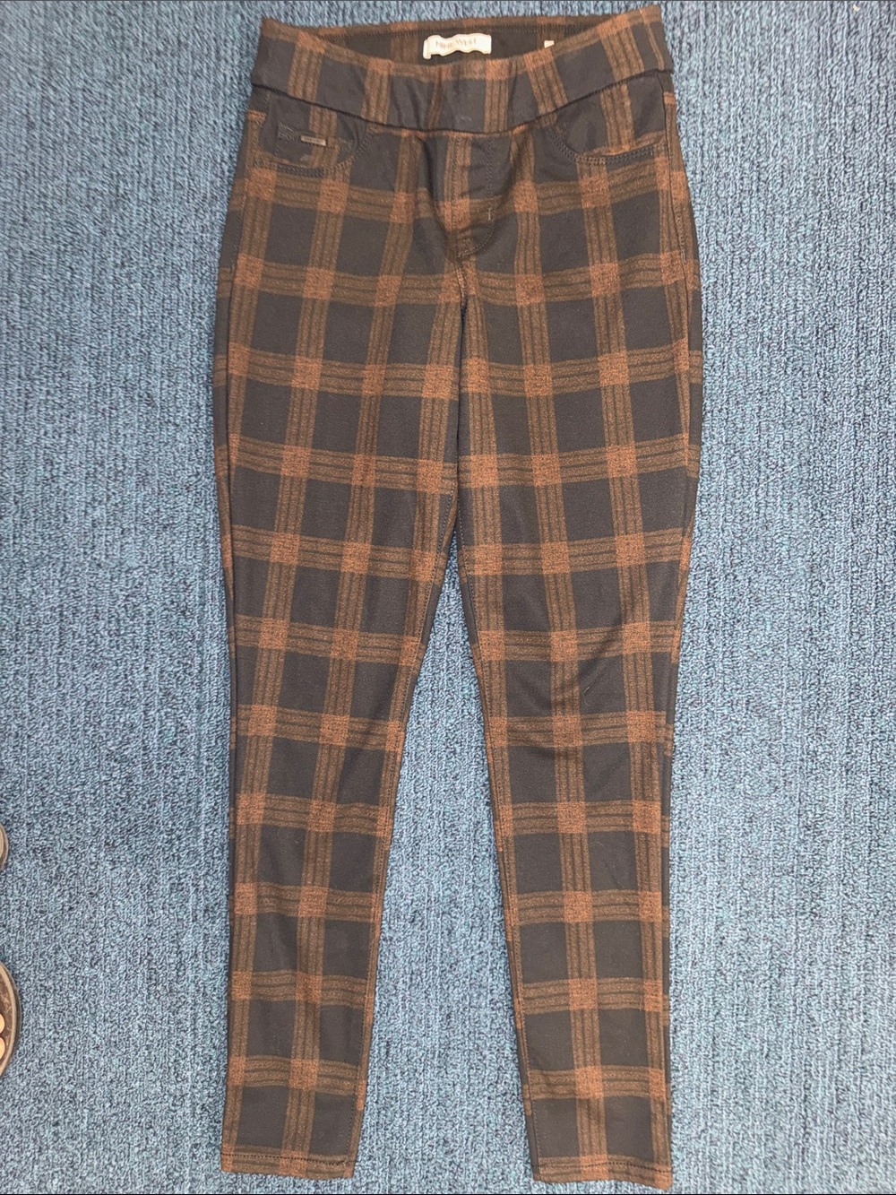 Nine West Brown Plaid Men's Chinos